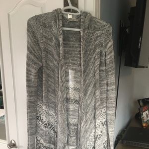 Multi gray open sweater
